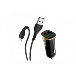 АЗУ Hoco Z31 Universe double USB QC3.0 18W 3.4A with Lightning cable Black
